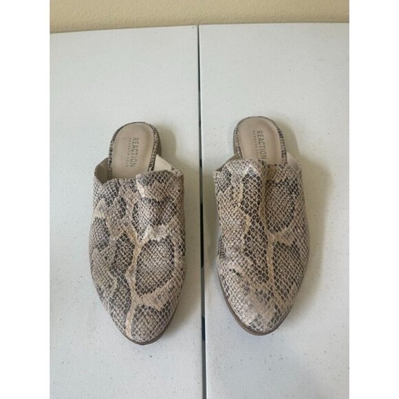 Kenneth Cole Reaction Ruthie 2 Slip On Mules Flats Snake Print Sz 7 - Picture 7 of 16